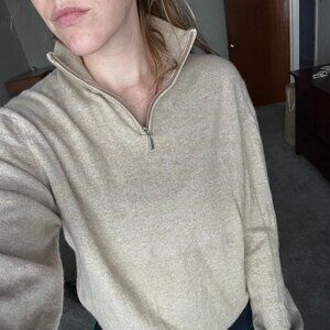 Vintage Half-Zip Cashmere Turtleneck Sweater